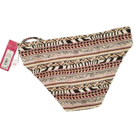 Beige Hipster Bikini Swim Bottom Juniors 3/5 Womens 0/2 Strappy Sides - Picture 8 of 12